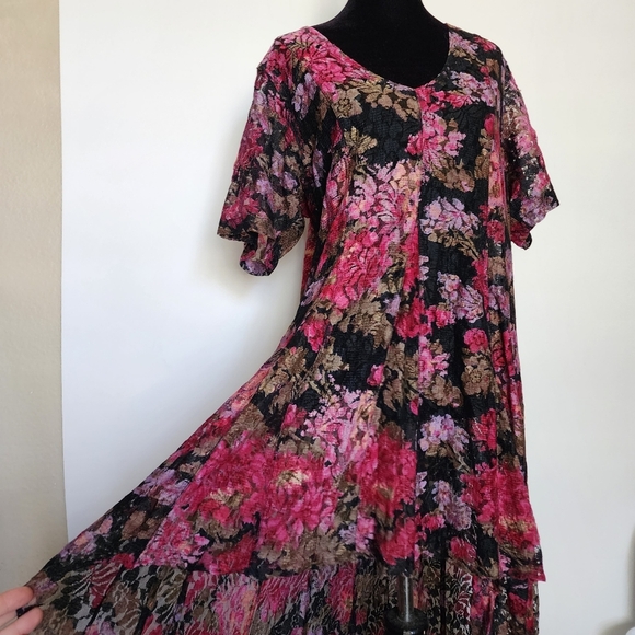Vintage lace floral high low dress - Picture 5 of 13
